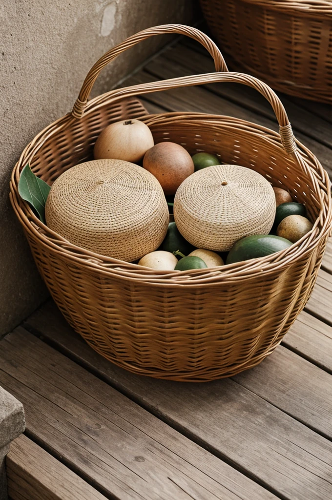 Basket of natural materials
