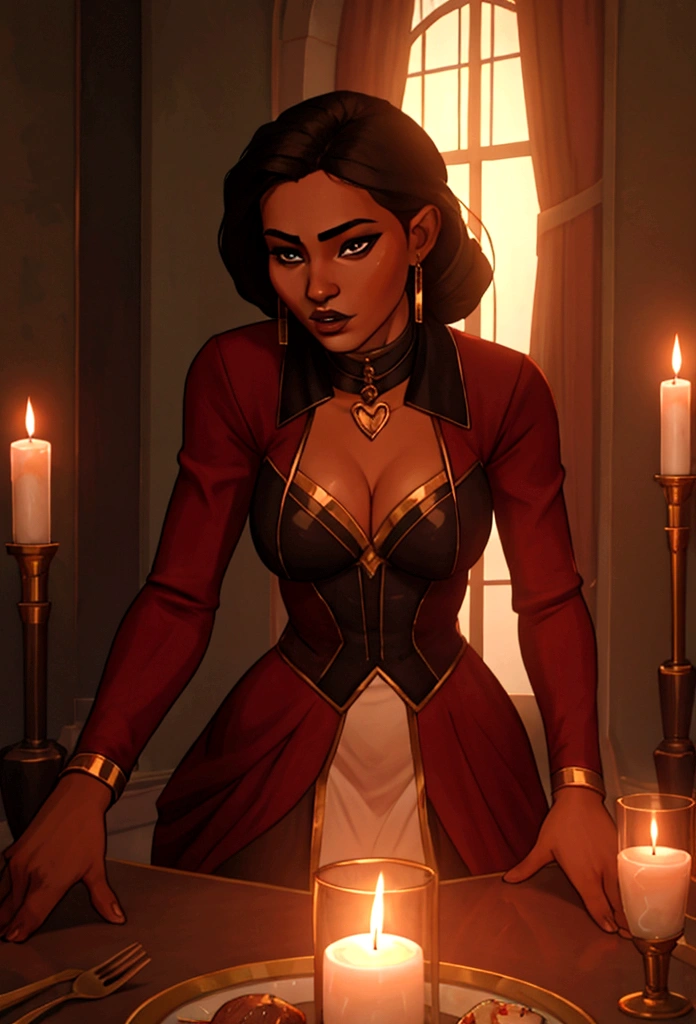 two sexy pentyhose woman romantic dinner