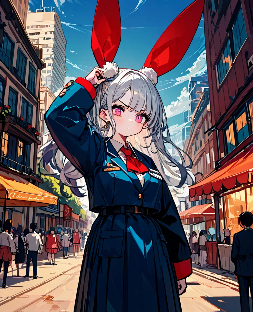 score_9:
A colossal girl, towering above the city, is proudly standing in the heart of it all. Clad in a vibrant, impeccably detailed , she stands out like a beacon amongst the surrounding buildings and roads. The backdrop unfolds into an intricate cityscape, with towering skyscrapers, bustling traffic, and an array of buildings, all captured in ultra-high-resolution with a masterful level of detail.She destroys buildings with her punches. very angry.

score_8_up:
A gigantic girl figure, overshadowing the city, stands resolute amidst the urban landscape. school-uniform,pale skin,shiny skn,
