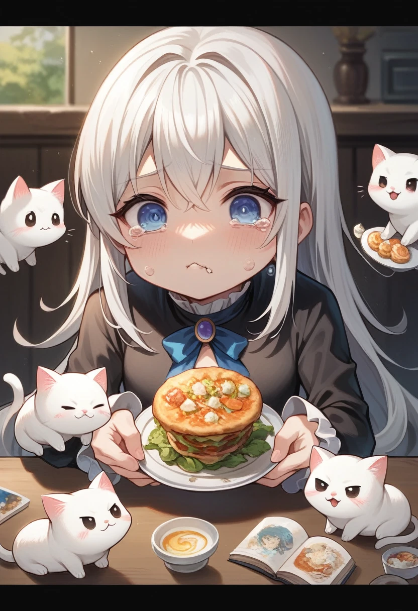 The maiden hamster sister is eating