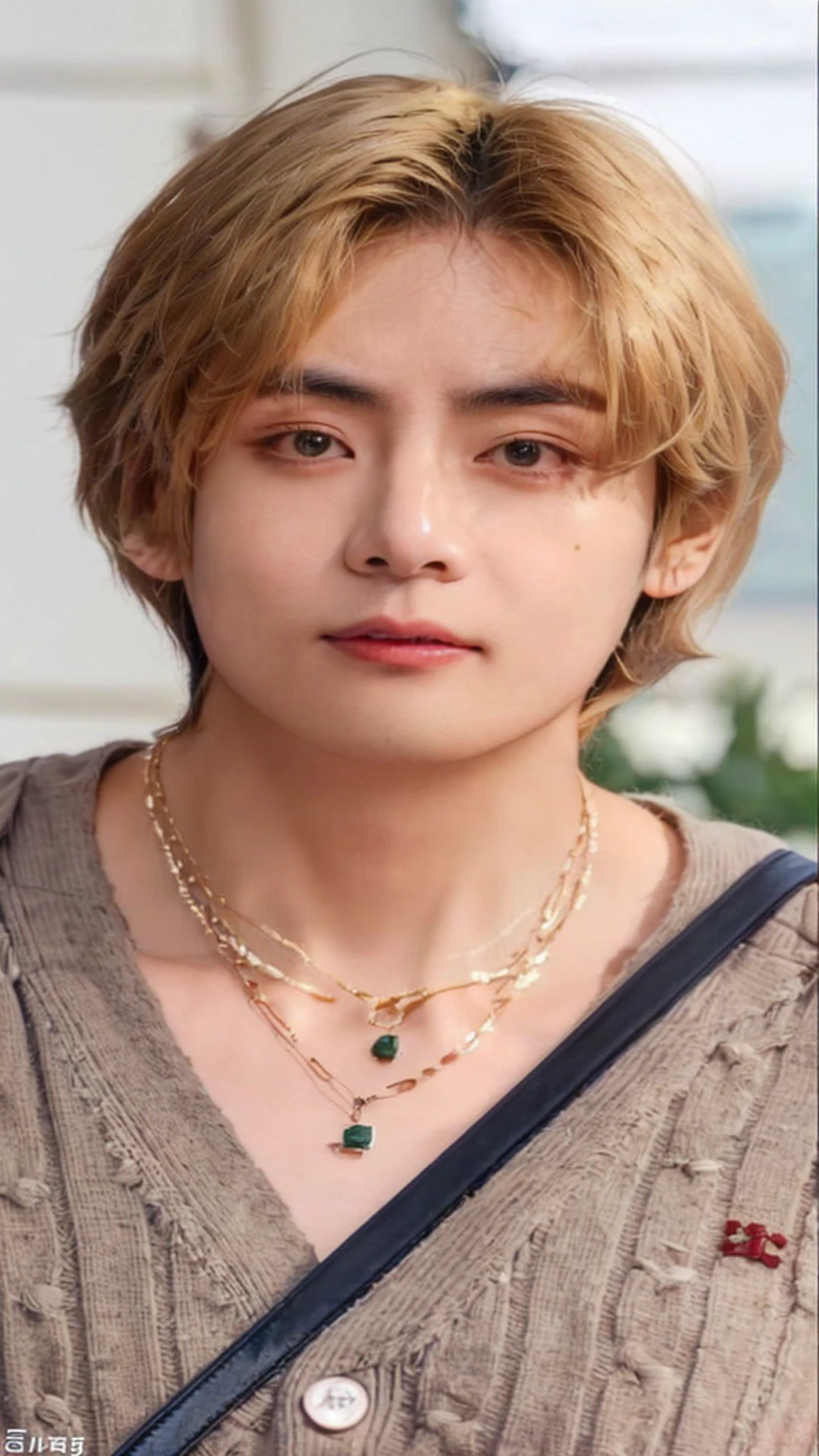 a close-up of a person with a necklace on their cell phone, cai xukun, toru furuya, Taehyung eating Gucci fries, jung jaehyun, keisuke goto, cute androgynous prince, Jungkook, delicate androgynous prince, yanjun chengt, jin kagetsu, hyung tae, all from the group nct