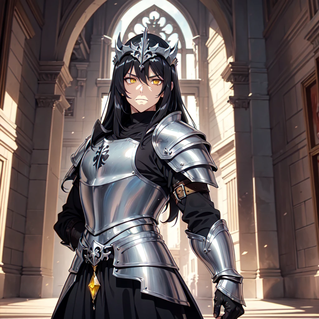 128K Ultra High Definition,
128K Ultra High Quality,
128K Ultra High Resolution,
Best Definition,
Best Quality,
Best Resolution,
Perfectly Detailed,
Perfectly Designed,
Extremely Detailed,
Extremely Designed,
Hyper Detailed,
Hyper Definition,
Hyper Quality,
Hyper Resolution,
Masterpiece,
(((Anime))),
Body Shot,
(((Boy))),
Handsome,
Muscular Body,
(((Black Mid Hair))),
(((Yellow Eyes))),
(((Silver Warlord Armor))),
(((Inside Of Medieval Royal Palace Background Scenery))),