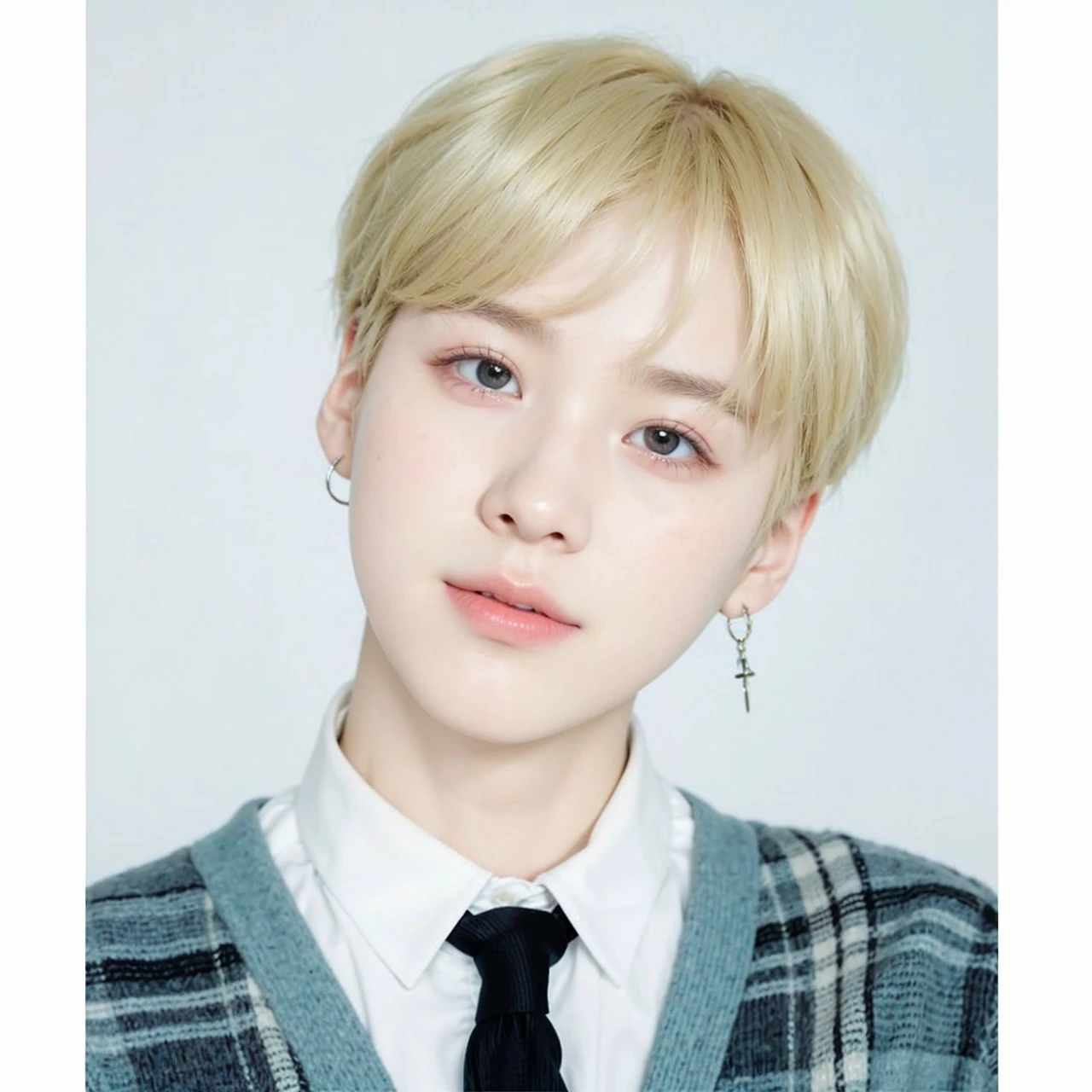 Arafa woman with colored hair sitting at a table, jung jaehyun, adorable and pale korean face, ulzzang inteligente, Kim Doyoung, with short hair, jossi do blackpink, Hong Jun Hyung, Tae June Kim, ulzzang, the hime cut, Jaeyeon Nam, xqc, park jimin, tomboy short platinum hair