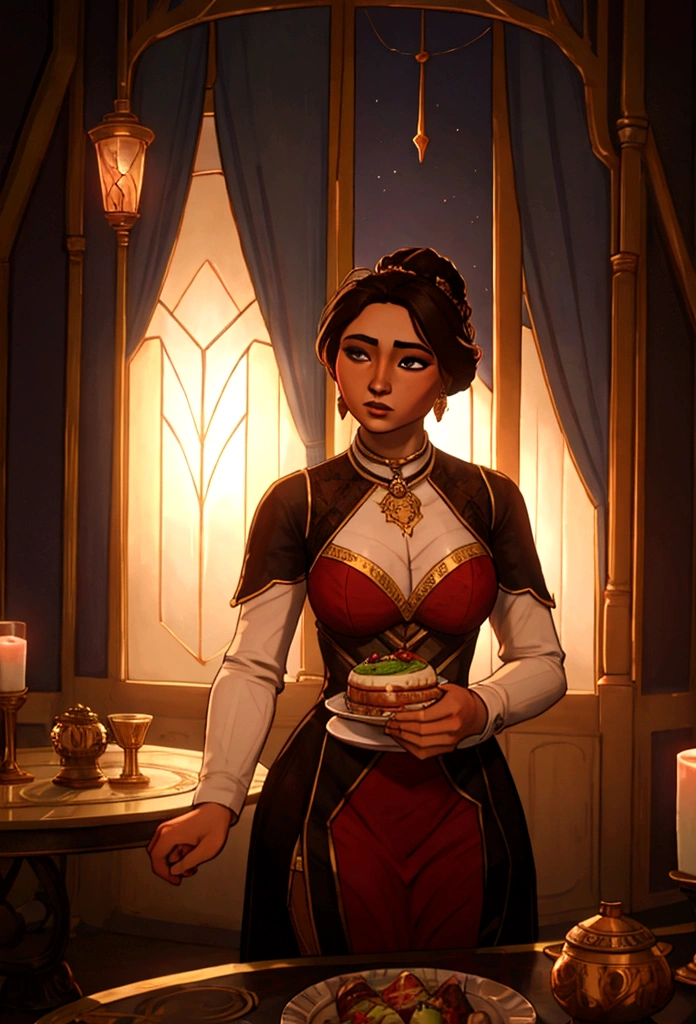 wearing pentyhose woman romantic dinner