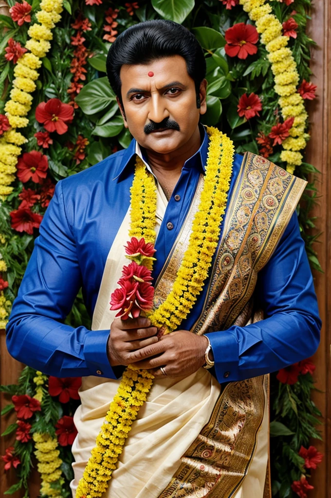 Hero balakrishna flower decoration