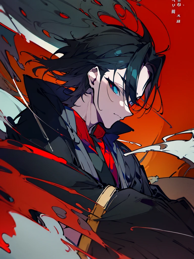 background, mixed-language_text, Japanese graffiti letters, a young warrior with long black hair cascading down her back. His eyes are a deep shade of amber, which shine with intensity when he is in battle. She possesses an athletic and slender appearance, with a confident and determined posture. Her skin has a light tan tone, evidencing her strength and endurance, photo, sticker art, freedom, soul, digital illustration, comic style, centered, approaching perfection, dynamic, highly detailed, watercolor painting, artstation, concept art, smooth, sharp focus, illustration, art by carne griffiths and ,alone anime, centered, approaching perfection, drawing style illustrator, anime style, body with futuristic tribal tattoo style designs in dragon shape, serious face and ultra detailed artwork, graffiti style destroyed city scenery with camera focus,