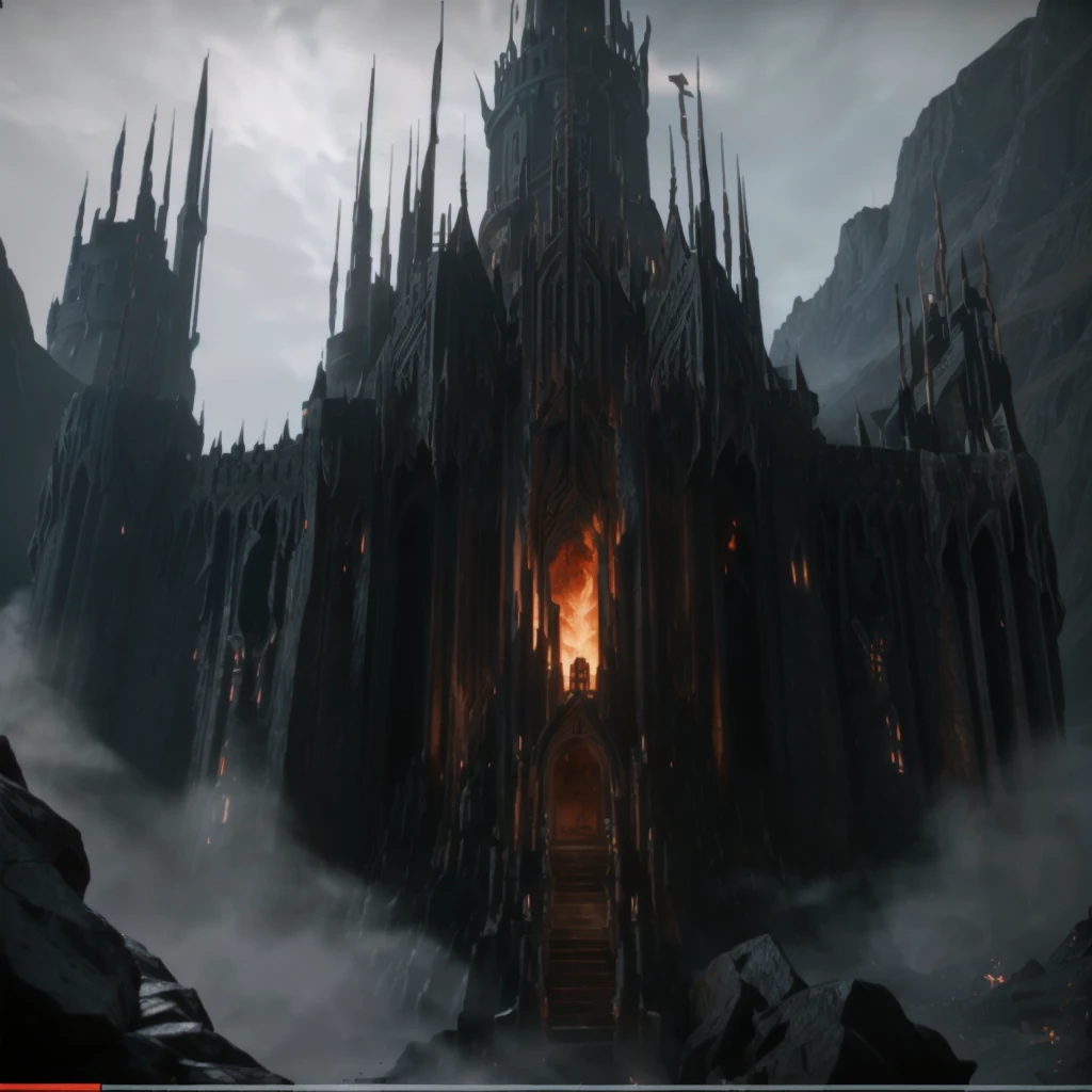 a close up of a castle with a fire in the middle of it, unreal engine 5 render dramatic, unreal engine fantasy art, the elder scrolls vi hammerfell, unreal engine 5 4k render, unreal engine render concept art, unreal engine cinematic, unreal engine 5 digital art, cinematic unreal engine 5, unreal engine 5 render, the entrance of valhalla