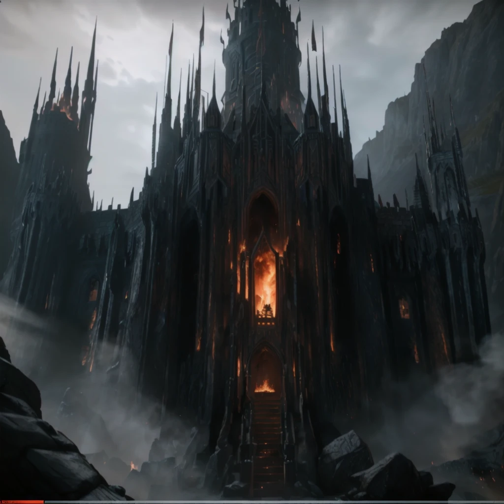 a close up of a castle with a fire in the middle of it, unreal engine 5 render dramatic, unreal engine fantasy art, the elder scrolls vi hammerfell, unreal engine 5 4k render, unreal engine render concept art, unreal engine cinematic, unreal engine 5 digital art, cinematic unreal engine 5, unreal engine 5 render, the entrance of valhalla