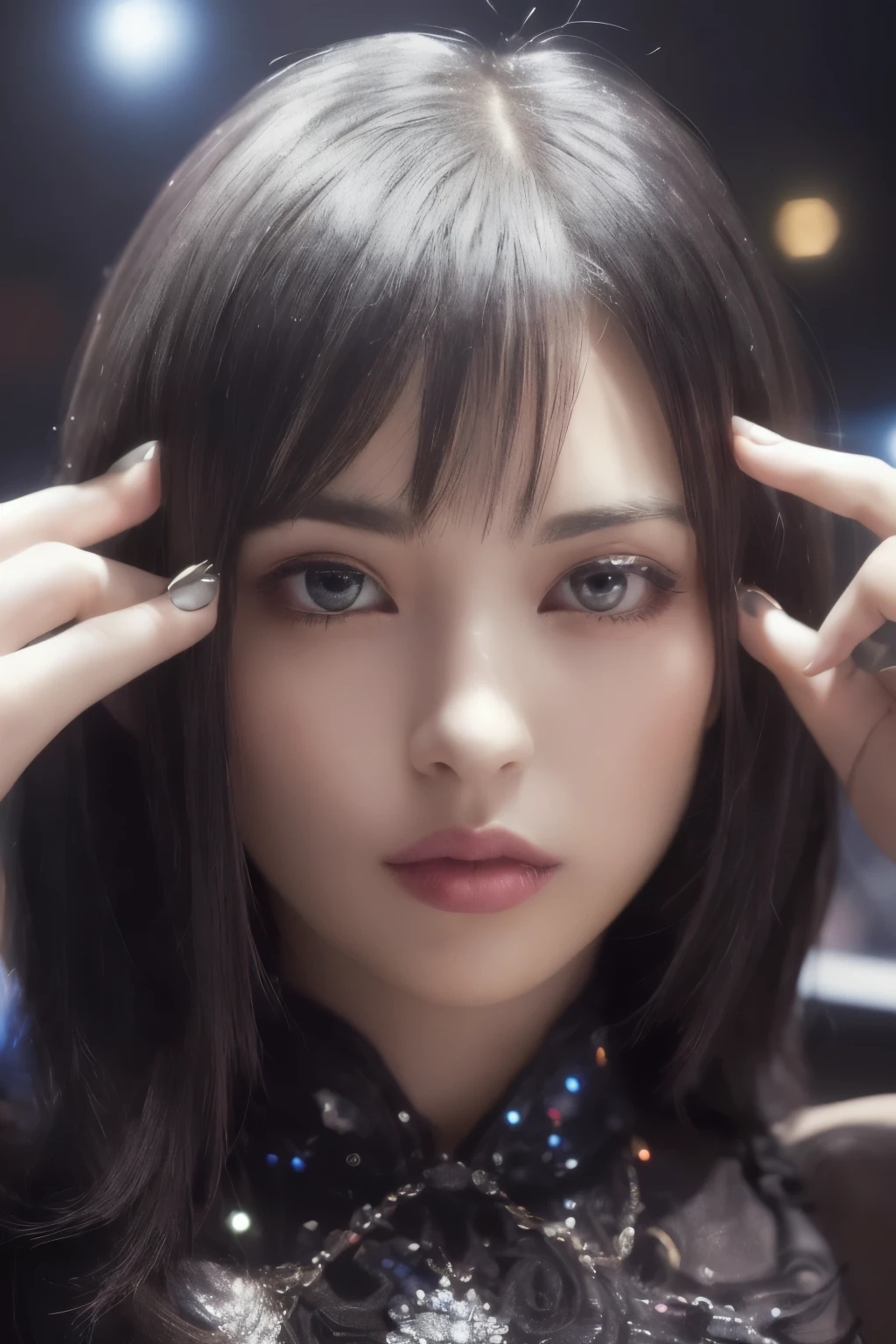 (Detailed lips), (Realistically:1.37), (Vibrant colors), (Studio Lighting), (Sharpen your focus), (High Dynamic Range), (Bokeh), (in contrast), (Kilo:1.2), (elegant), (Elegance), (like々Shii), (Luxury Accessories), (Sparkle Eyes), (Shine), (Calm), (Shine), (dream-like), (dynamic), (素晴らShiiもの), (Sensitive), (Dramatic), (Complex), (eternal), (Beautifully dressed), (Mysterious), (Mysterious), (Mysterious), (Perfect perfection), (interesting), (Individuality), (masterpiece), (High resolution), (The best quality at its best, 4K, 8K), alone, 18 year old girl.