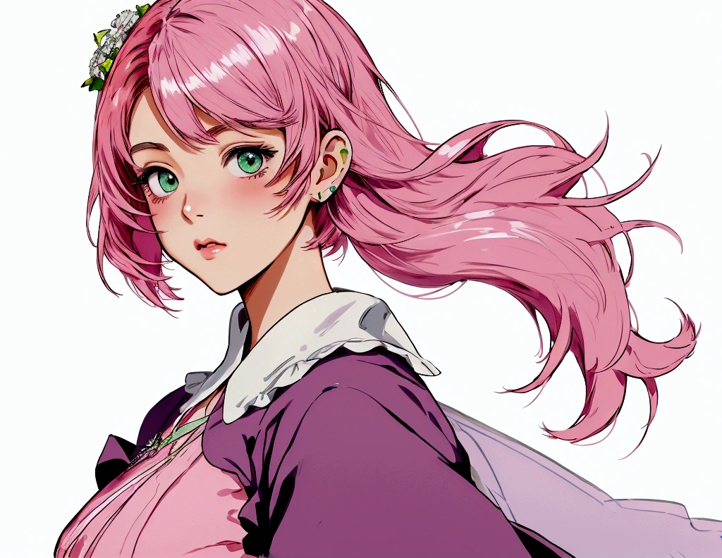 Alisa Bosconovitch, best qualityer, contemporary, flat style, minimalism, Illustrates??the green-eyed plane, pink  hair, shorth hair, multicolored wildly hair, black jersey, mechanical wings, Close-U head portrait, pointed chest, neckleace, super neckleace, medium breasts, tekken，pink  hair pastel, 1 girl, in kimono, hand painted，Colorless line drawing, pastel yandere colorful, tekken, Garota super fofa com pink  hair e maquiagem gótica ao lado, with maid outfit，slender figure，chunky，He sat on the floor，Dressed in pink and white maid outfits，Very Shorthair，with cat ears，quadratic element，, pink kawaii in 1910 era clothing, Alisa Bosconovich'pink lips, no style da soft core palette aurorapunk, an anime illustration of your face, animated gifs, hand drawn animation, charming sketches, smooth and shiny, hazy romanticism, style blowouts, white background - ar 1:1 - niji 5 - expressive style --s 50 , Pink kawaii in the 1920s clothing eraPink eagles, wearing a bright white shirt, no style da soft core palette aurorapunk, an anime illustration of your face, animated gifs, hand drawn animation, charming sketches, smooth and shiny, hazy romanticism, style blowouts, white background - ar 1:1 - niji 5 - expressive style --s 50, absurdrez, Cao Cao, ultra detailed, (1 girl:1.3), break , Design an image featuring beautiful calligraphy

