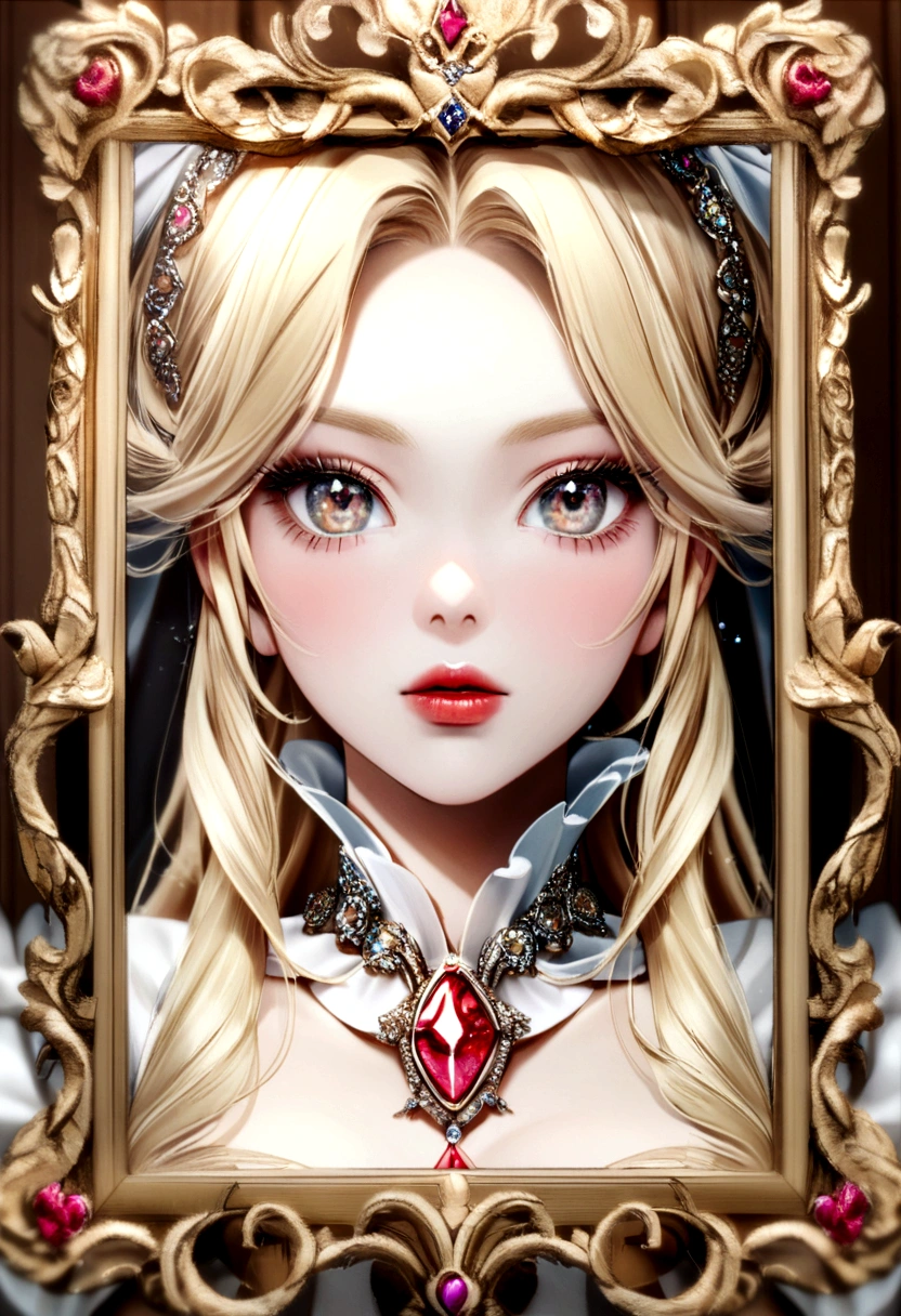 Femme blonde aux cheveux longs et haut blanc se regardant dans le miroir, mulher belle blonde, photo de portrait douce 8k, une belle blonde, femme blonde, traits blonds et attrayants, belle blonde, photo d&#39;une belle femme, blonde belle jeune femme,