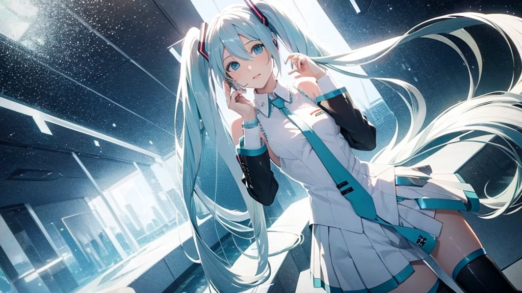 White haired Hatsune Miku
