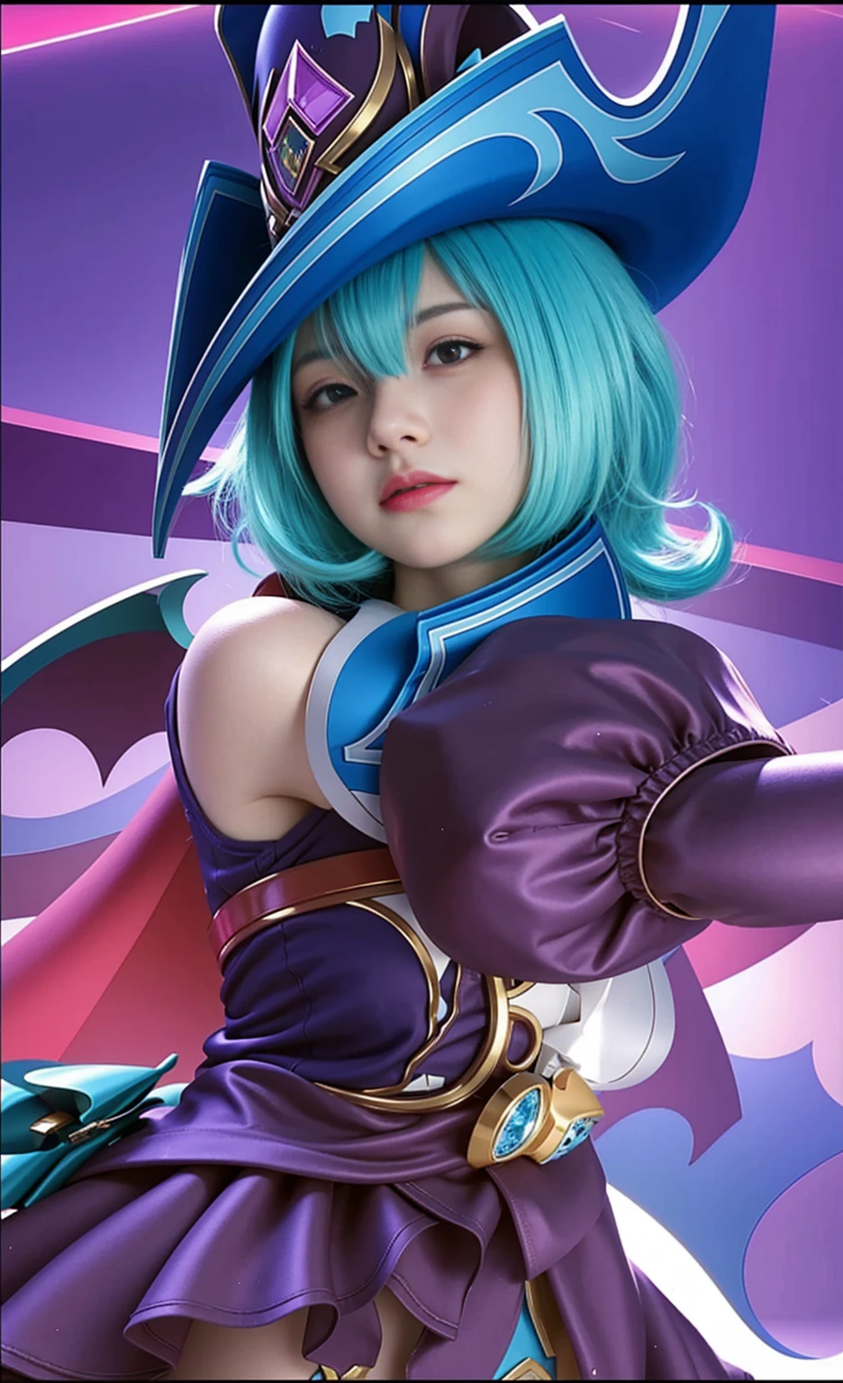  best quality, tmasterpiece,Ultra-high resolution,Clear face,（Reality：1.4），ferpect lighting，(upper body shot), (photorealistic:1.50), anime wallpaper, Guviz style artwork, cover-up fantasy up to magic , by Yang J, Guviz, beautiful artwork illustration, beautiful digital artwork, beautiful digital illustration, Li Song, beautiful anime portrait, art style in Beauvot, 