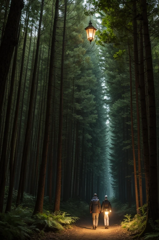 The Lantern Goes Out in the Dark Forest - While Walking Carefully, João's flashlight blinked and suddenly went out. Describe João's reaction and the environment around him when he was immersed in total darkness.