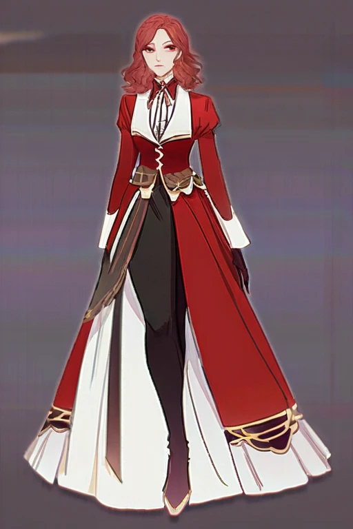 ((Лучшее качество)), ((шедевр)), (подробный), draw a red-haired girl with a