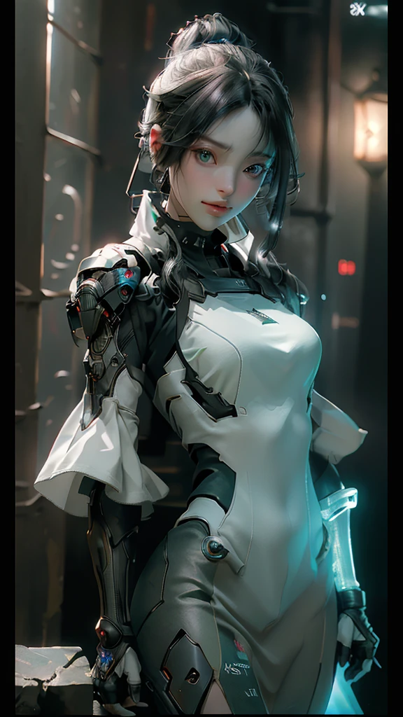 ((Best quality)), ((masterpiece)), (detailed:1.4), 3D, an image of a beautiful cyberpunk female,HDR (High Dynamic Range),Ray Tracing,NVIDIA RTX,Super-Resolution,Unreal 5,Subsurface scattering,PBR Texturing,Post-processing,Anisotropic Filtering,Depth-of-field,Maximum clarity and sharpness,Multi-layered textures,Albedo and Specular maps,Surface shading,Accurate simulation of light-material interaction,Perfect proportions,Octane Render,Two-tone lighting,Wide aperture,Low ISO,White balance,Rule of thirds,8K RAW,