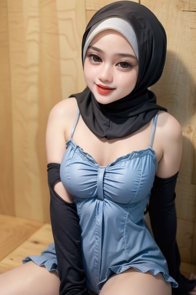 ((Hijab Stylish)), ((STRADDLING)), ((MY BODY IS VERY THIN)), ((CUTE )), ((LAUGH AND SMILE SWEETLY)), ((THIN)), ((Straddling)), "  " ((Hijab Stylish)), (Malaysia female), age 15 years old, 8K, photottorialism, , ((RED LIPSTICK))