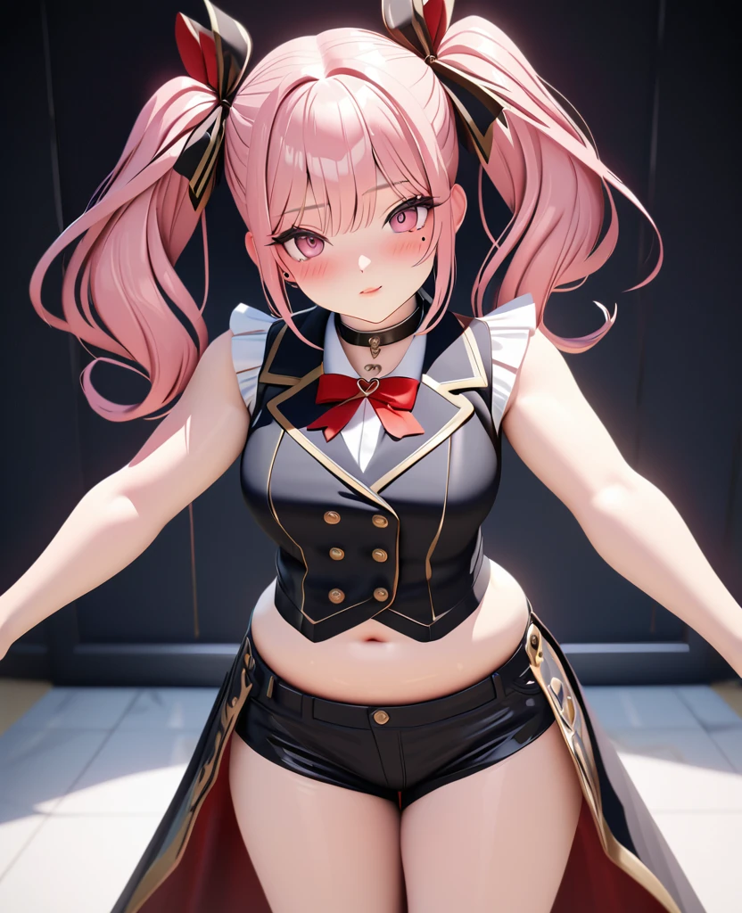 Nsfw, (master part, best quality;1.3), extremely detaild ,ultra detaild, 1girl,standing alone, robot joints, Breasts huge, hair ornament, aretes, Looking at Viewer, mini skirt, microwave good, purples eyes, 4k resolution, Ultra-realistic, highy detailed, fully body, natta, dynamic lights, hypno walk