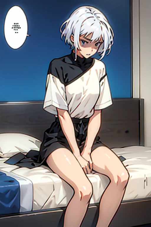 masterpiece , best quality , a girl , very short hair , tight sweatshirt , uncovered breast, sleeping , city , navel , nipple , winter , fleshy body , NSFW ,