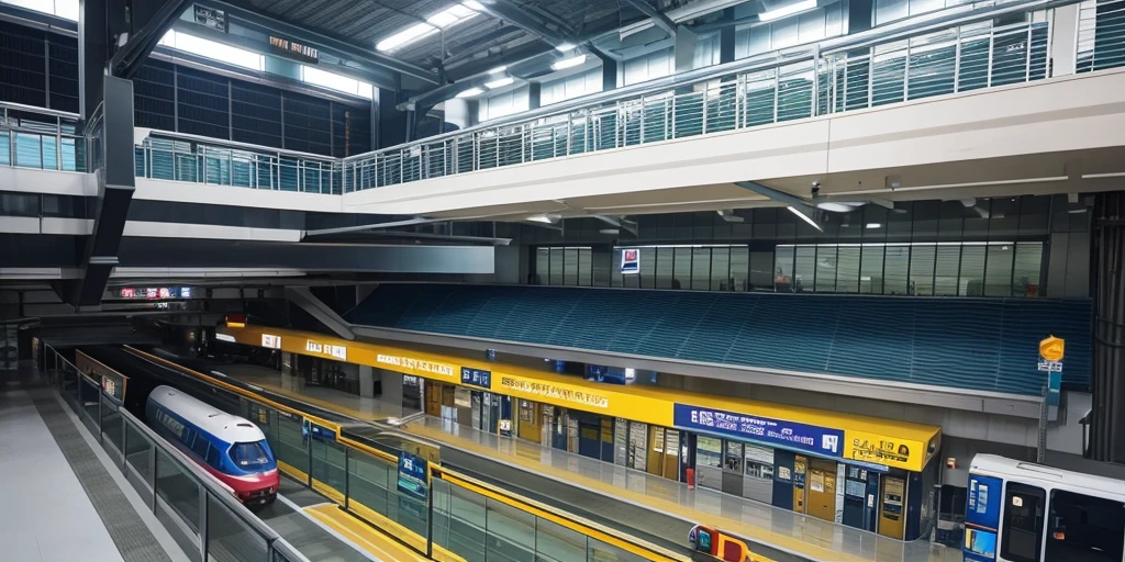 infographic of mrt terminal building with 2 floor