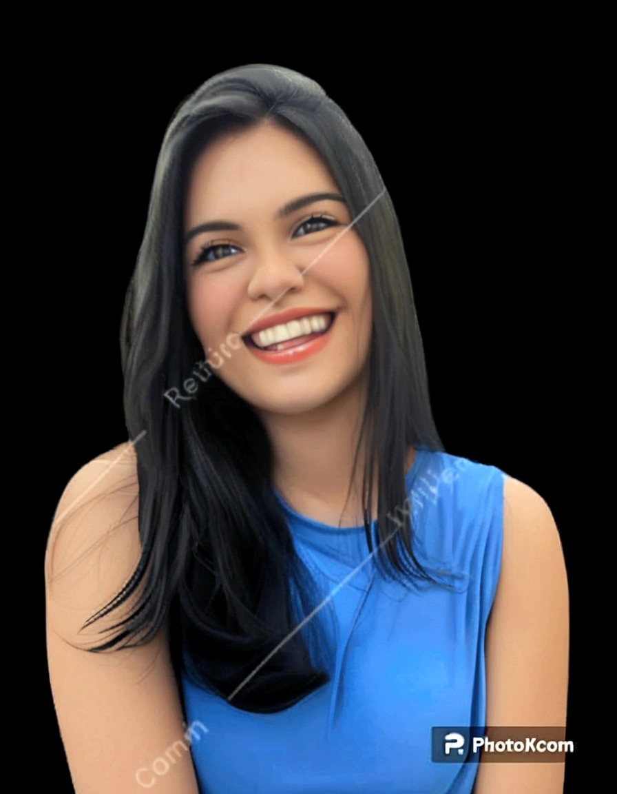 a close-up of a woman with long black hair smiling, alanis guillen, Cindy Avelino, headshot, roge antonio, photo realist, with a gorgeous smile, violet myers, lorena avarez, Julia Fontes, carla ortiz, foto de perfil com headshot, background removed, adriana dxim, retrato da Darna moderna, fernanda suarez
