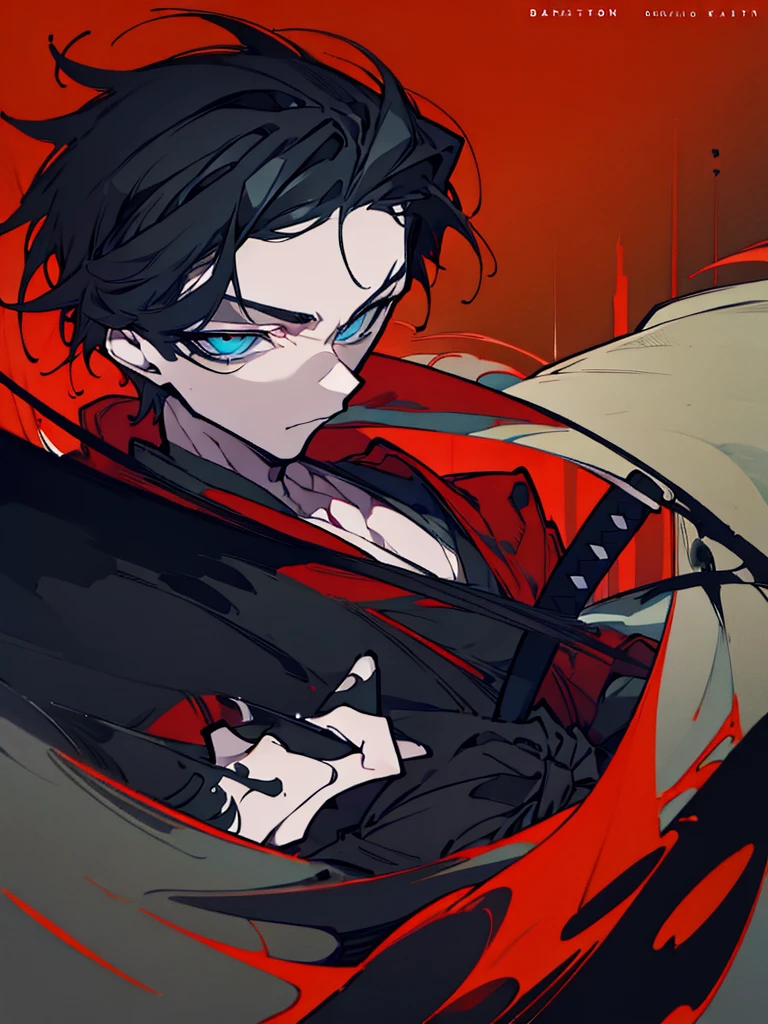 a close up of a person with a sword and a guy with a red dress, handsome guy in demon slayer art, best anime character design, detailed anime character art, anime character; full body art, anime character design a death god, character adoptable, handsome japanese demon boy, bloody + concept art, official character art, onmyoji detailed art, beautiful male god of death a close up of a person in a black dress with a gold belt, flowing white robes, white haired deity, genshin impact character, golden-black robes, picture of a male samurai and death god, d&d dark sun character art, official character art, portrait of ororo munroe, holding a katana, holding a katana, holding a katana, holding a katana, holding a katana, bloody, bloody, bloody, bloody, red and golden effects, red and golden effects, red effects, golden effects,black hair, black hair, black hair, black hair, black hair, golden effects, golden effects, BLUE eyes, BLUE eyes, BLUE eyes, BLUE eyes, badass, badass, badass, Full black hair, Full black hair, Full black hair