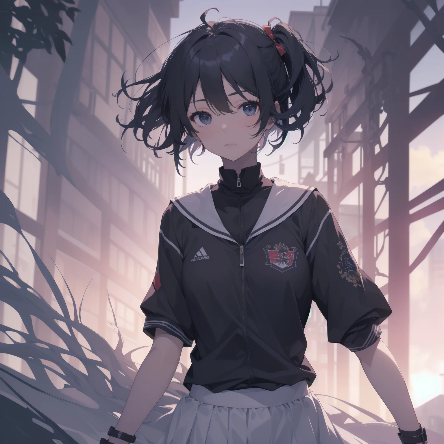 ultra-absurdres-Top quality by artist God, ultra-detailed, high resolution, anime moe artstyle, best anime 8k konachan wallpaper, pixiv contest winner, pool:2810, perfect anatomy,break, 1girl, (Please draw a girl walking sleepily to school alone. )break,(Solo,little female, 13-year-old:1.3),Full limbs, complete fingers,a junior high school student, (very short hair), short cut, flat chest, , small butt, small black eyes, beautiful detailed eyes, well-proportioned iris and pupils, expressive eyes, highres detailed hair, soft expression, salor school_uniform, sailor collar, serahuku, bow, pleated skirt,(Detailed Lighting), (Detailed background), in the School commute route. break,super detailed skin, Best cinematic lighting powered by famous artist, 8k,beauty illustration,photoshop_(medium),very aesthetic,break,((artist:wa_(genryusui) )), artist:clamp ,artist:carnelian ,artist:kantoku ,
