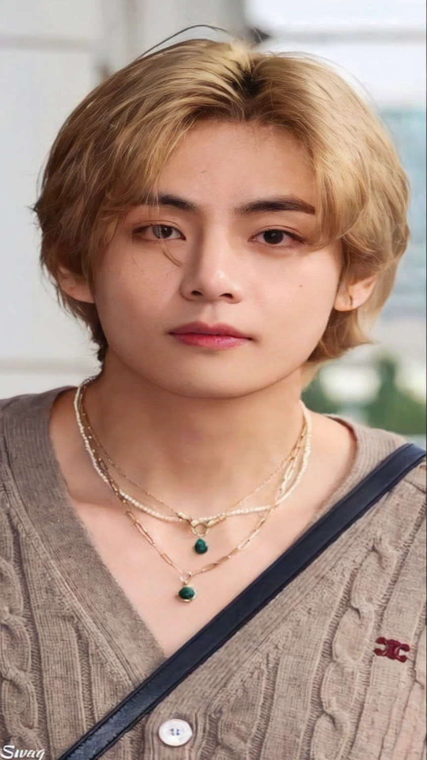 a close-up of a person with a necklace on their cell phone, cai xukun, toru furuya, Taehyung eating Gucci fries, jung jaehyun, keisuke goto, cute androgynous prince, Jungkook, delicate androgynous prince, yanjun chengt, jin kagetsu, hyung tae, all from the group nct