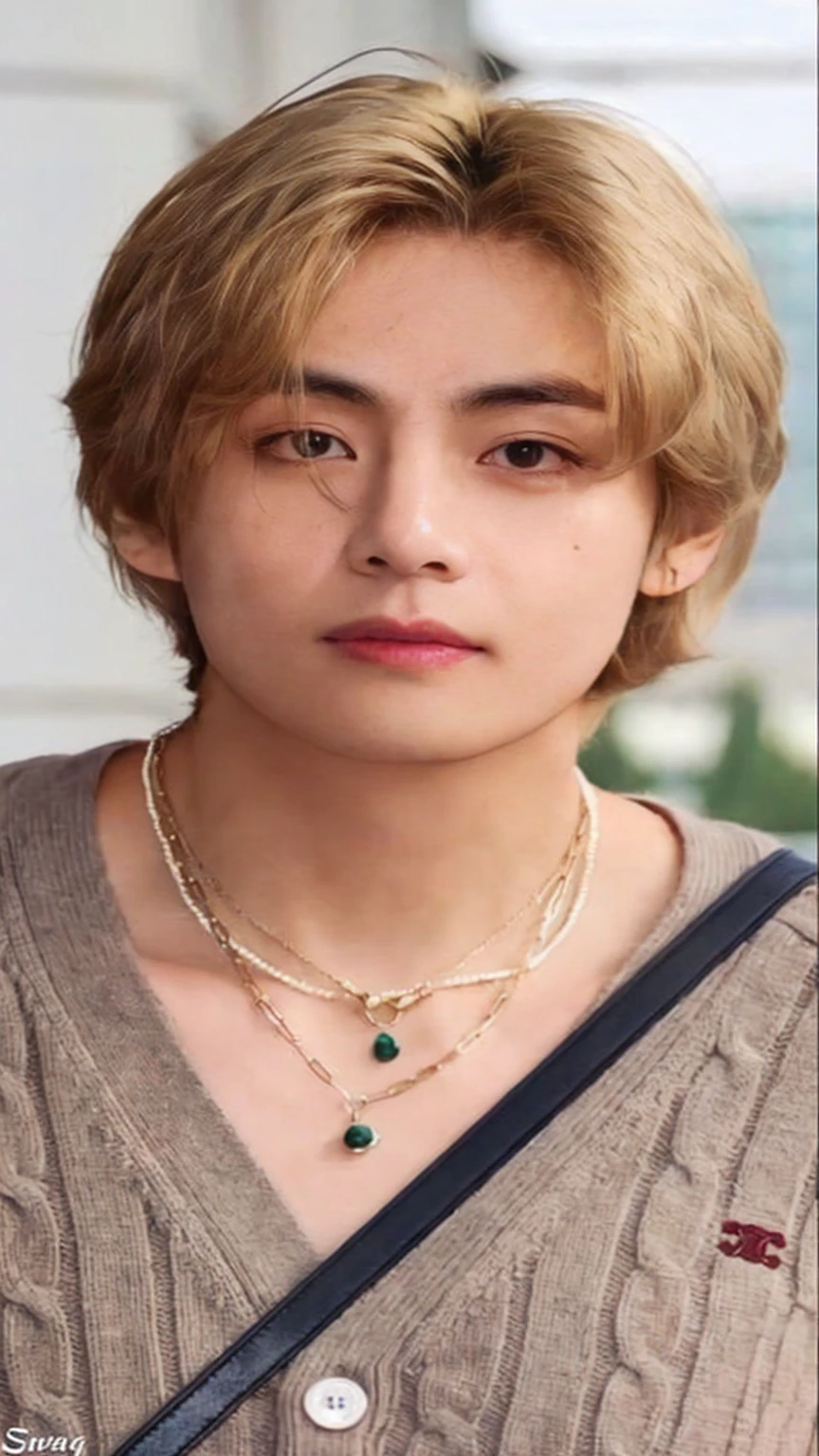 a close-up of a person with a necklace on their cell phone, cai xukun, toru furuya, Taehyung eating Gucci fries, jung jaehyun, keisuke goto, cute androgynous prince, Jungkook, delicate androgynous prince, yanjun chengt, jin kagetsu, hyung tae, all from the group nct