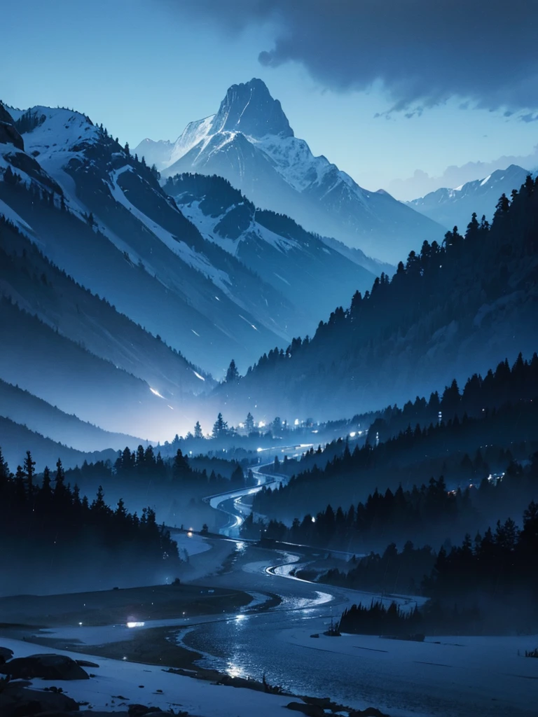The Alps in the rain