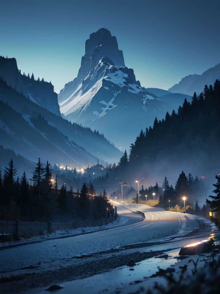 The Alps in the rain  