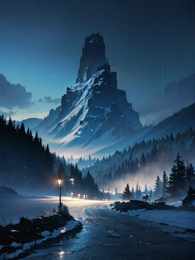 The Alps in the rain