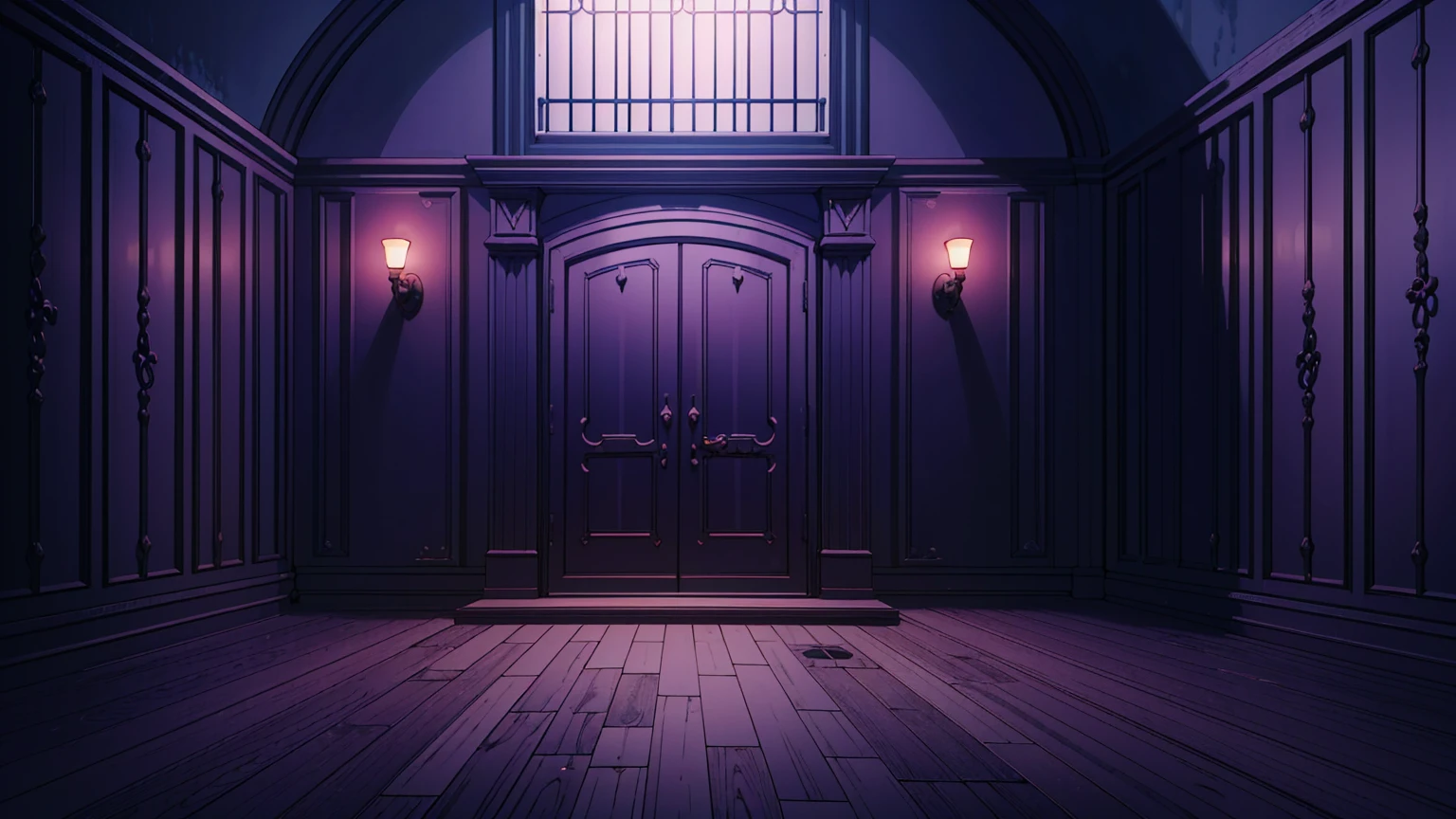 A room in the devil's house in hell,masterpiece,game CG,アニメ,Unmanned, No human,background,,,, indoor, Scary, sinister, purple, dark, devil's house,Rock Wall