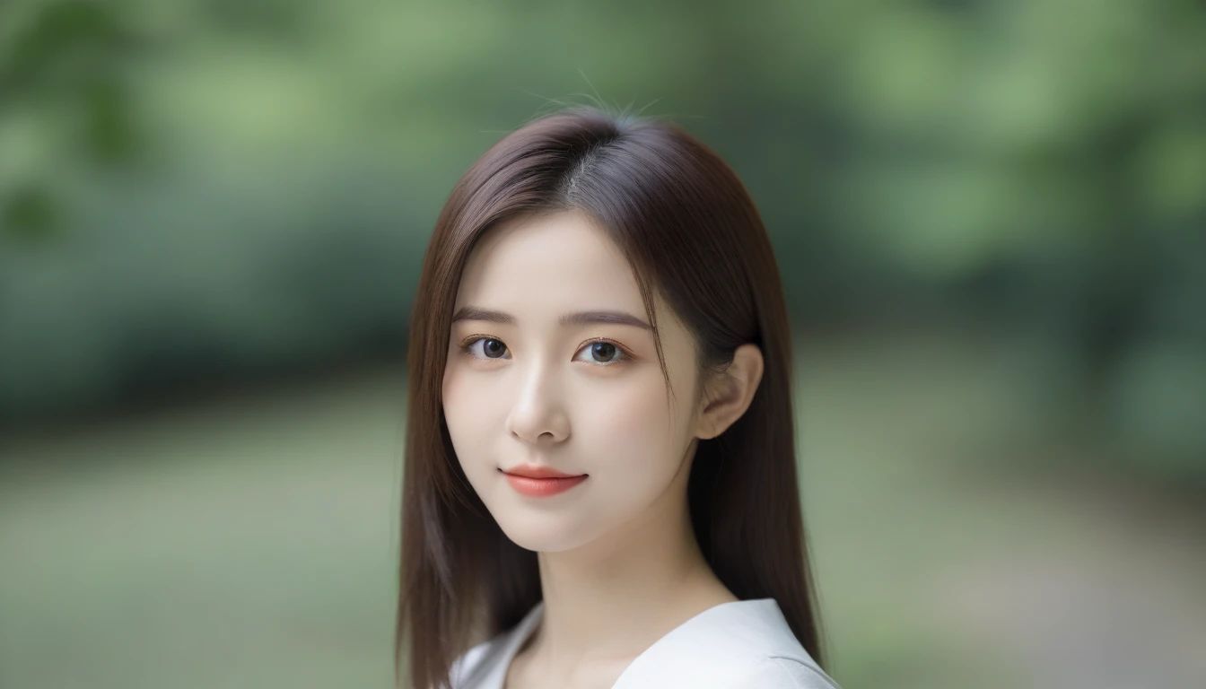 8K, Ultra-high resolution, Highest quality, masterpiece, 三分割法によるphotograph,Surreal, photograph, 1 girl, (16 years old:1.3), pretty girl, Cute face, Beautiful eyes in every detail, 細かくdetailedに,masterpiece,, One Girl:1.2, Japan Female Announcer,whole body,Young Wife,Girl with her back to the camera, evening, forest、Full of cleanliness,A carefree smile,Healing the heart,Semi-long layered hair,Looking at the audience、beauty,Long neck、Laugh a little、Please close your mouth and laugh、(((Ideal body type))),A-cup small ??????? :2,、Portraiture:2、Perfect ???????、鮮明なdetailed、detailed、Surreal、Light and shadow,Strong light