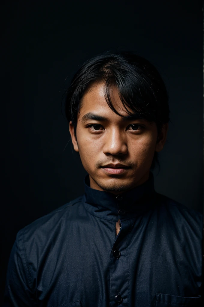 Pas photograph of Indonesian men and women,dark blue background