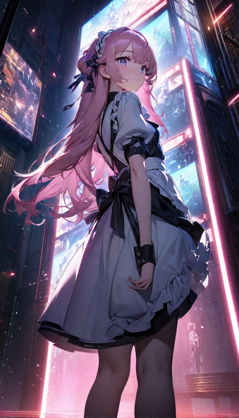 water着少女,Long Hair,純whiteの背景,Depth of written boundary,Low angle view,Calf Level View,Overclocked Renderer,Cinema Lighting,Ultra-fine,Very detailed,complicated,Cinematic Perspective,CG Art,,(Best image quality),(Hair is pink、Drill Twin、Maid clothes),(Master's Work),(Super detailed),(詳細なeyeの描写:1.0),(Lens flare:1.0),(Movie Posters:1.0),(Tarot Border:1.0),Portraitureは中央に配置されます,(close:1.0),(nagative space:0.8),(Negative space:1.6),(alone),(colorfulに浮かぶ {Wind|Water magic|ink|crystallizations|ice|fire|inflammation|lightning|web|rock|sand|particle|光のfire花|Blood}:1.0),(colorfulなものが多い {Soap bubble|cloud|Thorn|spike|Grapevine|current|spiral|barely|wing|Tattoo|Cube|octahedron}:1.0),(floating {red|green|green|Aqua|purple|yellow|black|white|gray|Pink|orange|lime} {ribbon|Fater|particle|blade|water滴|Snow Flower|soft ball}:1.0),({crystallization|ice|fire|inflammation|Wind|water|Earth|stone|space|musical|Sonic|Vortex} {magic|wing}:1.0), ({Ray Tracing,Shine|Speckled sunlight,light,Caustics|night,Black Theme|mysterious,Creepy|easy going,pastel}:1.2), ({colorful|Sparkling|Multicolor}:1.0),(Beautiful sparkle:1.0),({Leaning forward|Lean back|Tilt to the side|}:1.2),{(smile:1.0)|(False Smile:1.0)|(Stern expression:1.0)},({small|small||lips,eyelash}:1.0),{(Open your mouth:1.0)|(Mouth closed:1.0)|},({eyelash|eye shadow||}),{片eyeを閉じて|||},(),({From below|From above|From the side From the side|From behind|Face-to-face viewer}:1.3),(Hello:1.3),(Tilt your head:1.0),(Dynamic pose:1.1),,({red|green|green|Aqua|purple|yellow|black|white|gray|Pink|orange|lime} {armor|dress|Collared shirt|suit|Costume}:1.0),({formal|army|Techwear|Urban style|casual,casual clothes|Fantasy,Magister|wild,Tribe|sf,Futuristic}),({Checked skirt|Layered skirt|Fluffy dresses|tights|pants|Shorts}),({red|green|green|Aqua|purple|yellow|black|white|gray|Pink|orange|lime} {eye|eye|student}:1.4),,,,{Length jacket|Blazer jacket|Cape|sweater|tie||},{(Floating Cape:1.0),|}({Fox Ears, Fox Girl|吸Blood鬼, Bat Wings|Pointed Ears,(Fairy:0.5)||}:1.1),({Abstract background|city,Skyscraper|forest,garden|city|shrine|cave,underground|Swamp|lake|winter|Alien planets|}:1.4),({indoor,internal|屋outside,outside}:1.1),,({Sitting|flight|Jump|lay|Are standing|Are standing on one leg}:1.1),({Skin of color|white skin|green skin|greenwhiteい肌|By thing|Shiny skin|blackい肌||}:1.1),({Full Body Lesbian|Upper Body|Portraiture|}:1.25),{tooth, 皮のtooth|Tongue Stock|Frowning|lipsを噛む|Thinking|||||}, {虚ろなeye| student in symbol shapes, Heart-shaped student| Slit pupil, + +|||||}, (pink hair, twin tails twin drill, show your forehead, blue eyes, White frilled white headband, slanted eyes, smile, long sideburns, curled bangs, neck ribbon, Forehead, amount),