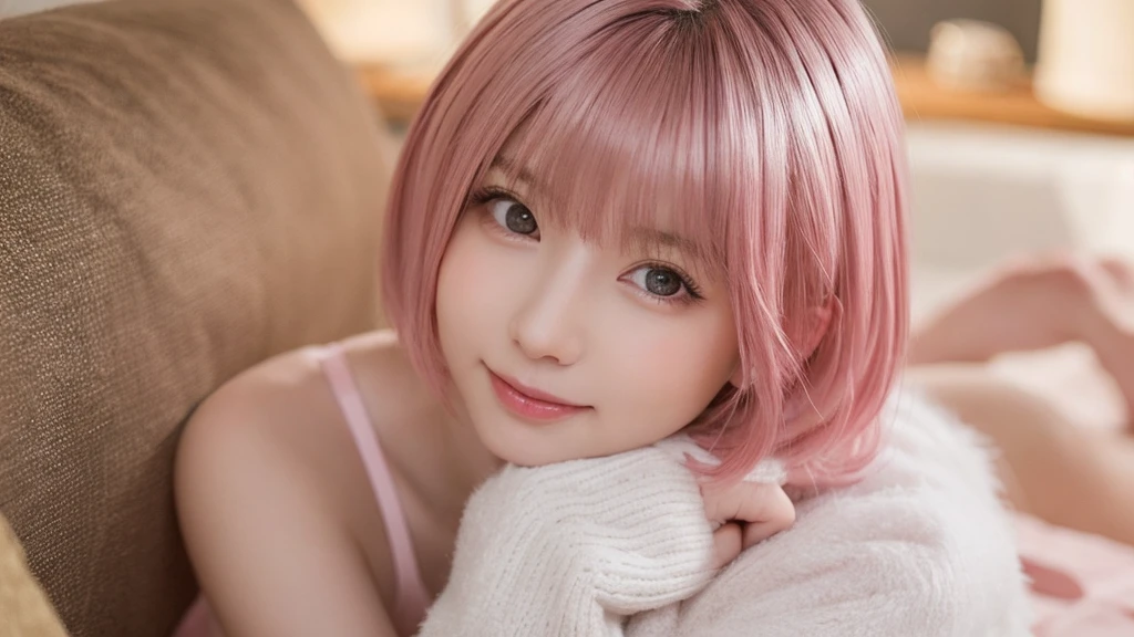 Browsing Caution, One Girl, (beautiful girl, Delicate girl:1.3), (:1.3),
break, Very beautiful eyes, (Symmetrical eyes:1.3),
break, Small breasts, Brown eyes, Parted bangs, Pink Hair, (ponytail), (Upper teeth, The best smile:0.2),
break, (Eye and facial details:1.0),
break, (masterpiece, Highest quality, Very detailed, Detailed face, 8K),Pink Hair,Fluffy hair,美しいPink Hair