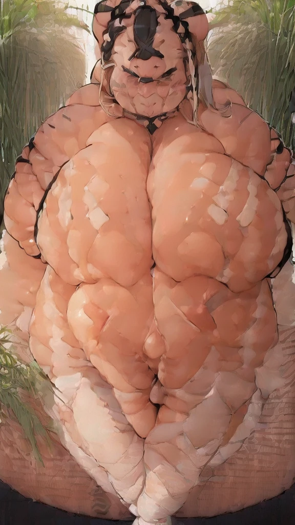 Bunny ears headband, One girl, Pectoral muscle, alone, Blonde, Green Eyes, French Braid, Long Hair, Big ample breasts, Cleavage, ponytail, Side Lock, belly button, Looking up at the viewer, Bare shoulders, Hair between the eyes, Rabbit Pose, tiara, Ahegao, Huge saggy breasts、Blushing, ((Huge chubby sexy :1.9)), Huge Sexy , ((Sexy Legs:2.0)),Bare breasts ,Well defined nipples、 garter belt, Squat, Squat with your legs apart, You are so sexy