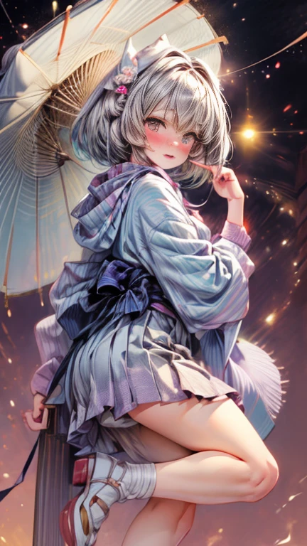 masterpiece、8K、32k、quality、(Detailed eyes)、長い茶colorの髪,color,smile、(Lovely Japan Lady、Through the bangs)、23 years old、One Girl、elegant、(Detailed background depiction、abortion:1.2)、(Bobcut:1.3)、(lights、Yuki:1.4)、(slalom:1.2)、(wool poncho、Checked mini skirt、Upper Leg, Upper Leg, Upper Leg:1.2),(Blushed、Hilarious:1.4)、(Looking from bottom to top:1.3)