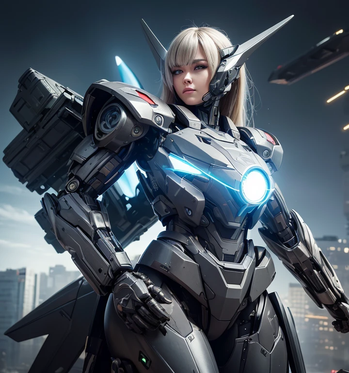  Super detailed, advanced details, high quality,  High resolution, 1080p, hard disk, beautiful,(war machine),Armor War,(Rocket Missile)Capture the big picture,beautiful,Mecha cyborg girl,battle mode,Mecha body girl,She is wearing a futuristic war machine weapon mecha,A powerful cyborg woman, sleek and futuristic, with advanced mechanical augmentations that enhance her strength and capabilities.