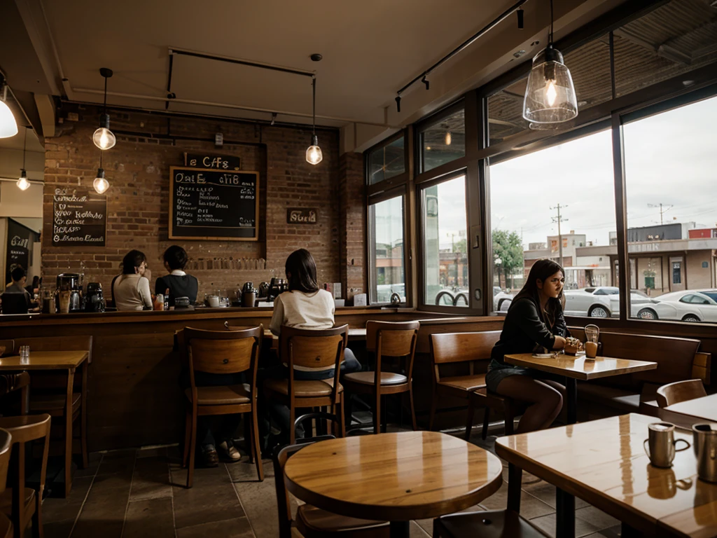 sit in cafe