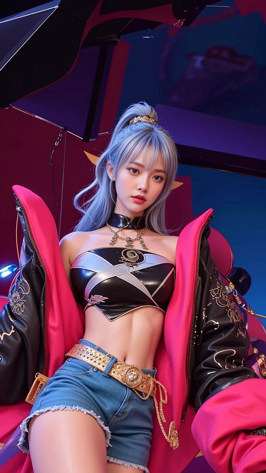  best quality, tmasterpiece,Ultra-high resolution,Clear face,（Reality：1.4），ferpect lighting，(upper body shot), (photorealistic:1.50), anime wallpaper, Guviz style artwork, cover-up fantasy up to magic , by Yang J, Guviz, beautiful artwork illustration, beautiful digital artwork, beautiful digital illustration, Li Song, beautiful anime portrait, art style in Beauvot, 1girl, 独奏, green eyes, Detail crystal skin, Glowing skin, cinematic lighting, ferpect lighting, 