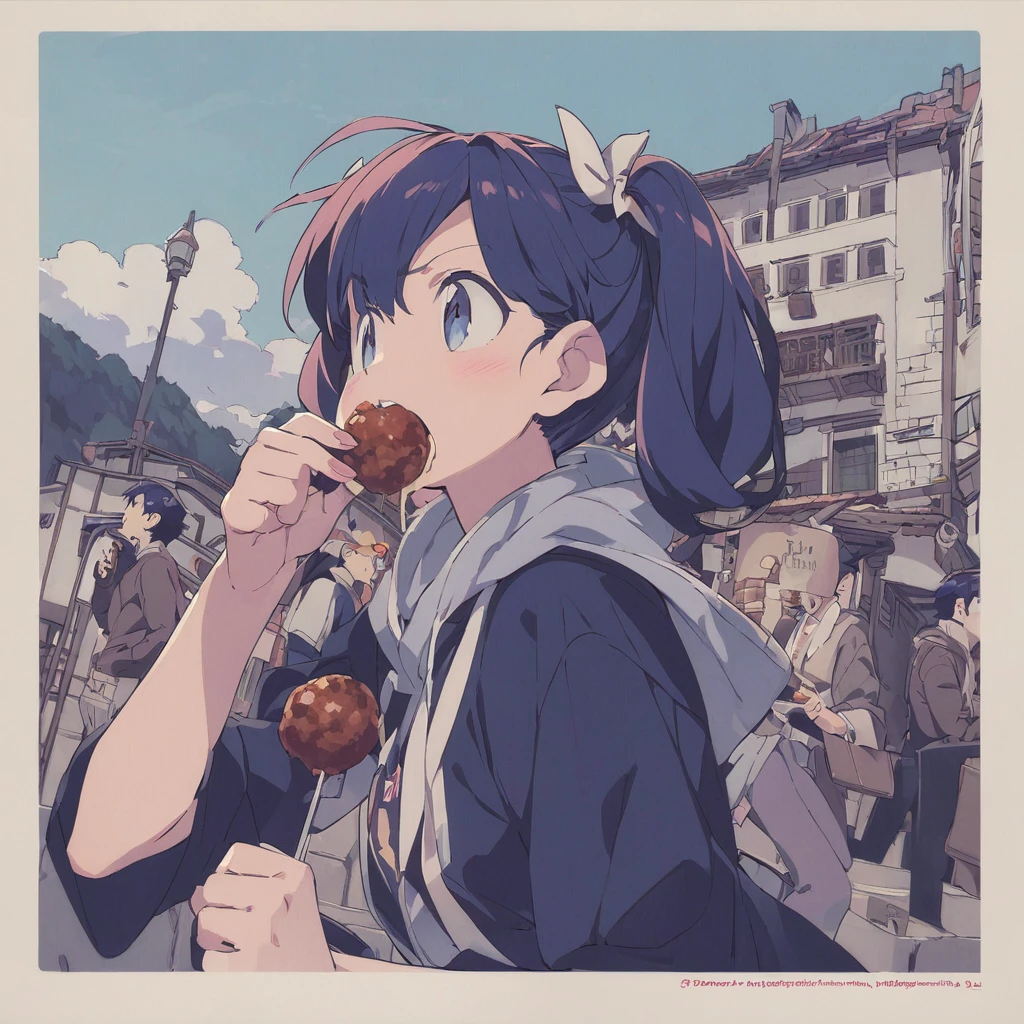 eating meatballs