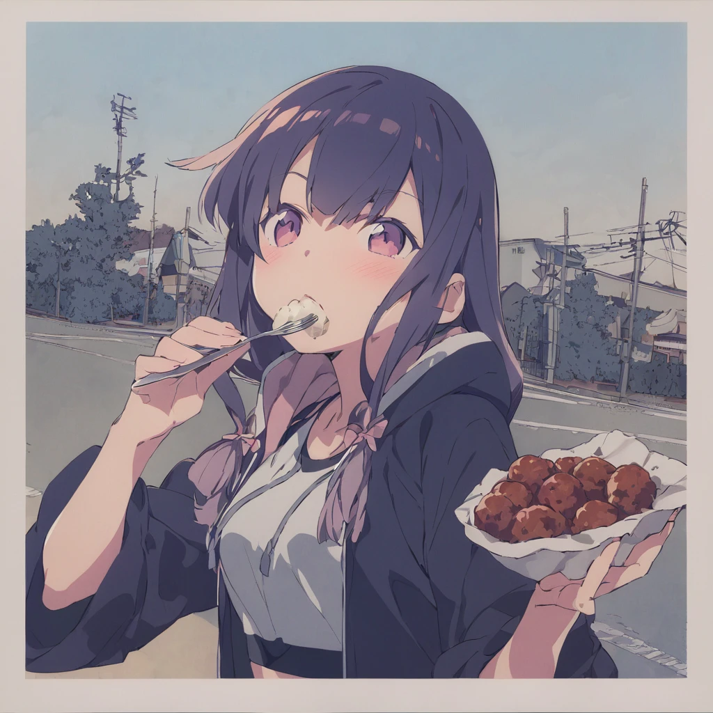 eating meatballs