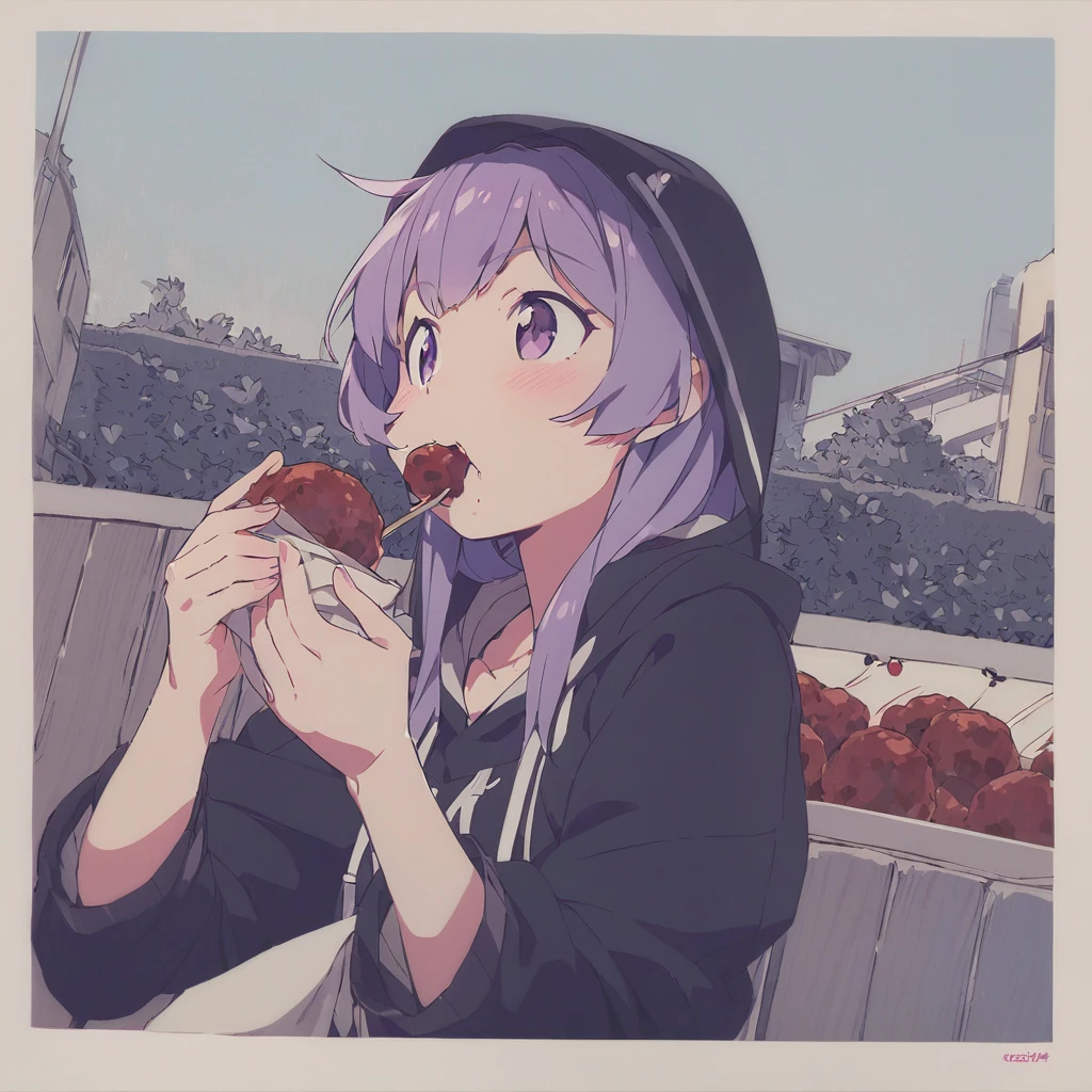 eating meatballs