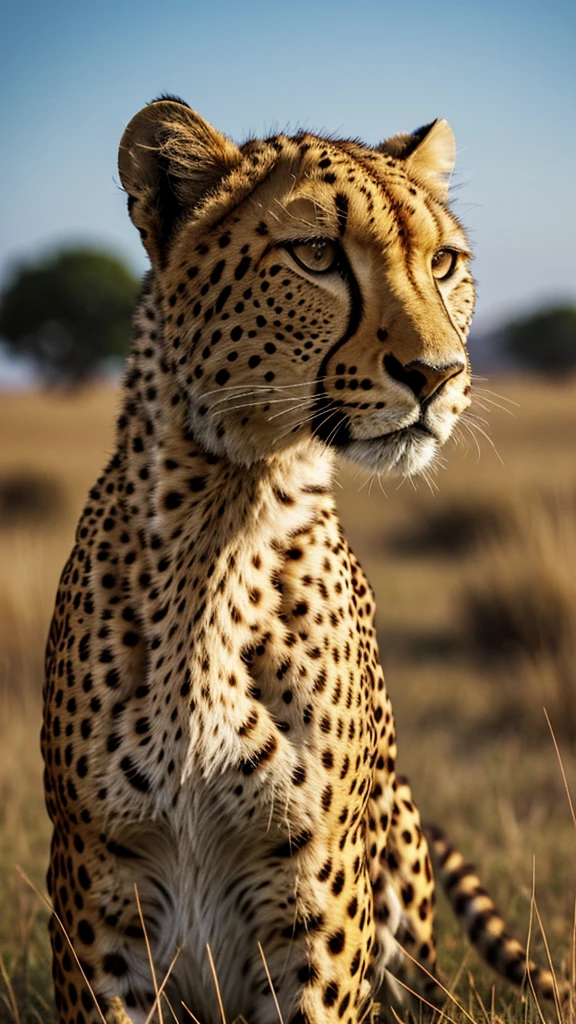 masterpiece, highres, cheetah, savanna, best background
