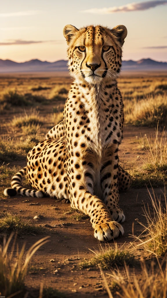 masterpiece, highres, cheetah, savanna, best background
