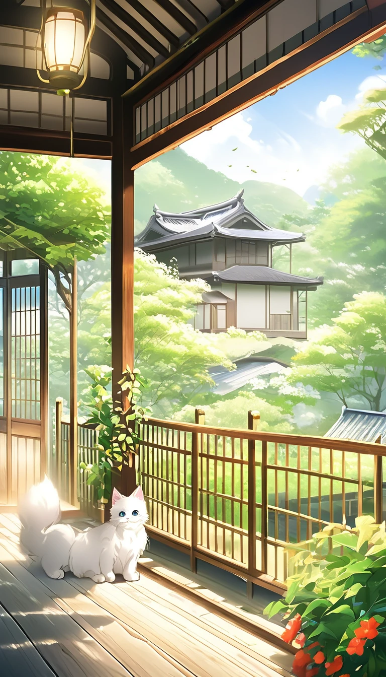 (8K、RAW Photos、Highest quality、look up:1.2、masterpiece:1.2、Genuineistic、Ultra-high resolution、High Contrast、Photon Mapping、Genuine、Very detailed、Official Art, RAW Photos、professional Lighting、 Light、Vivid atmosphere、twiceLight)

This scene、A picture of an old wooden rural station bathed in the spring morning sunshine.。The station building seems to have been forgotten., I feel nostalgic.、There is silence and calm。

On the station platform、girlと白い子猫がいます。The white kitten is sitting under the door with the clock、Watching over the station。This scene、Reminiscent of a rural Japanese town、The atmosphere is quiet, As if you were near a Japanese shrine.。

girl&#39;Young look.々work、delicate、Set off on a new journey amid nostalgic station buildings and scenery.。A white kitten is watching over the station like a stationmaster..、どうやらgirlを祝っているようだ&#39;Embarking on a new stage.。

This scene、A fusion of the beautiful scenery and tranquil atmosphere of the Japanese countryside..、Make your audience feel comfortable and warm.
