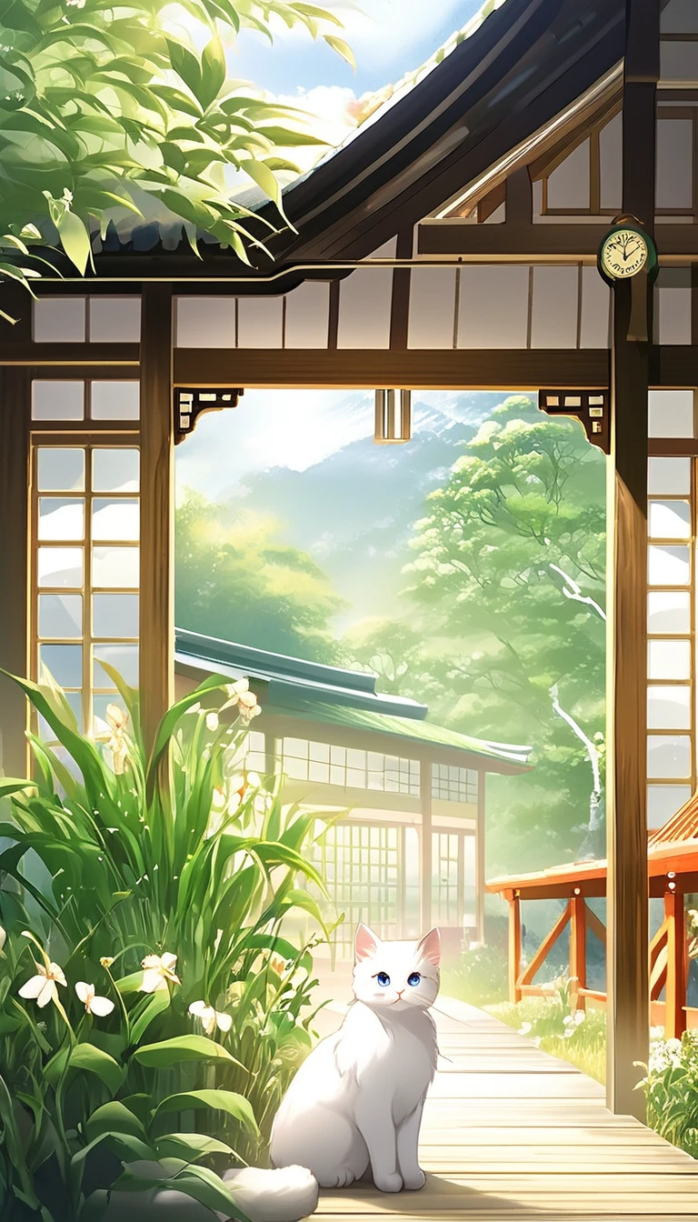 (8K、RAW Photos、Highest quality、look up:1.2、masterpiece:1.2、Genuineistic、Ultra-high resolution、High Contrast、Photon Mapping、Genuine、Very detailed、Official Art, RAW Photos、professional Lighting、 Light、Vivid atmosphere、twiceLight)

This scene、A picture of an old wooden rural station bathed in the spring morning sunshine.。The station building seems to have been forgotten., I feel nostalgic.、There is silence and calm。

On the station platform、girlと白い子猫がいます。The white kitten is sitting under the door with the clock、Watching over the station。This scene、Reminiscent of a rural Japanese town、The atmosphere is quiet, As if you were near a Japanese shrine.。

girl&#39;Young look.々work、delicate、Set off on a new journey amid nostalgic station buildings and scenery.。A white kitten is watching over the station like a stationmaster..、どうやらgirlを祝っているようだ&#39;Embarking on a new stage.。

This scene、A fusion of the beautiful scenery and tranquil atmosphere of the Japanese countryside..、Make your audience feel comfortable and warm.
