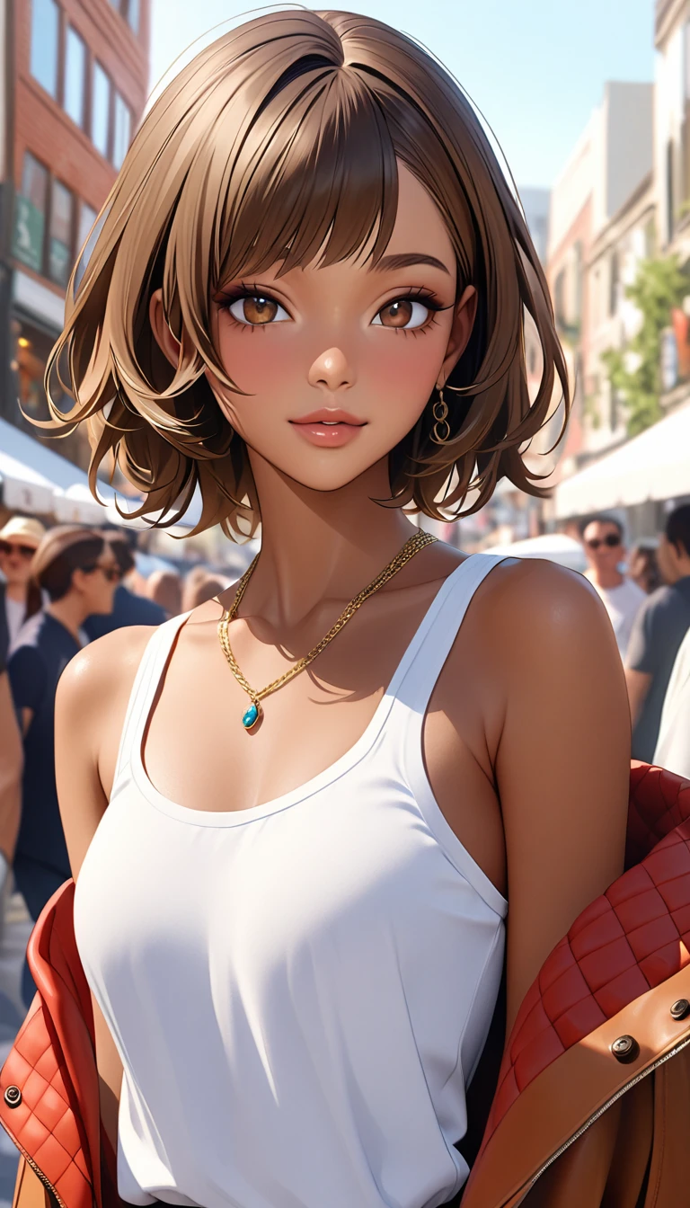Ultra HD、Photorealistic,stylish🧶🧶、Gal、Brown skin、(stylishなこだわり抜いた男を誘惑する卑猥な🧶🧶)、20-year-old